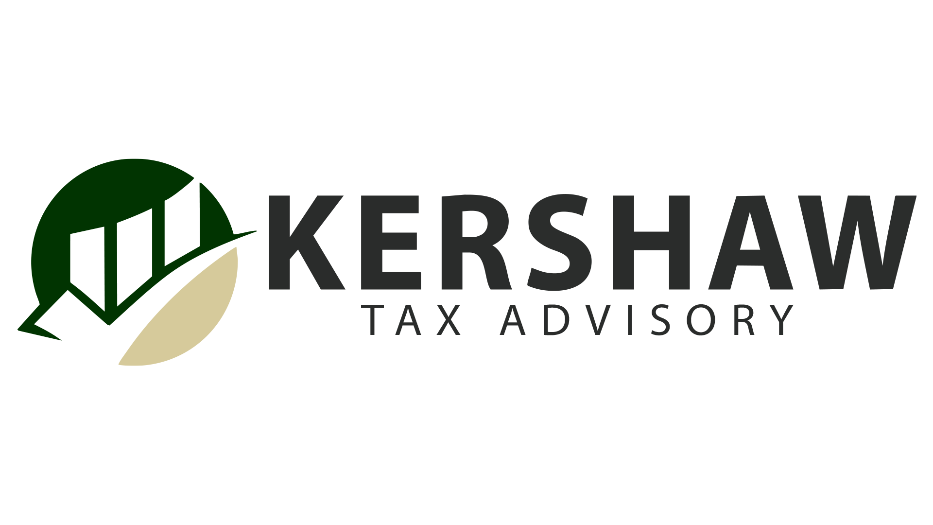 Kershaw Tax Advisory white logo Oklahoma City